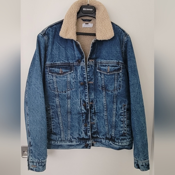 Mens Sheep skin lined Jean Jacket - Picture 2 of 9